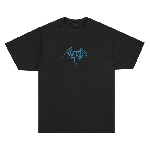 Afends Bats Recycled Raglan Boxy Fit Tee in stone black