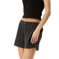 Dusk - Hemp Seersucker Boxer Shorts - Womens