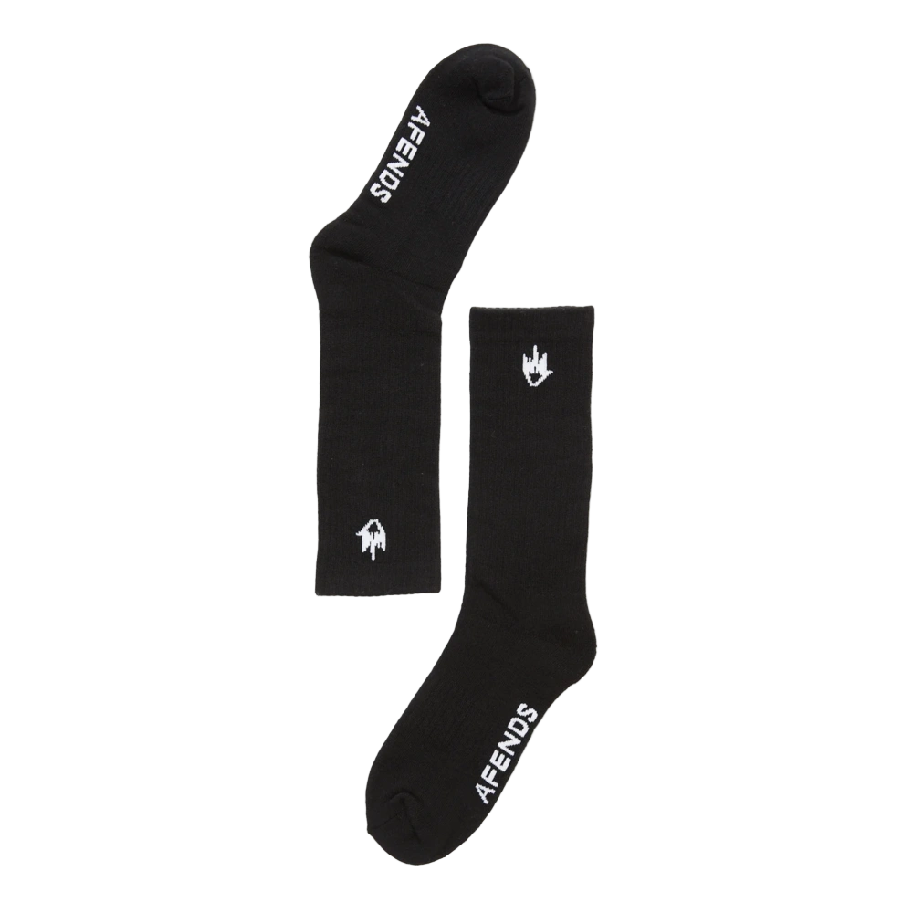 Afends Flame Socks Three Pack in black