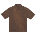 Main view of Afends Hometown Short Sleeve Shirt in coffee colorway