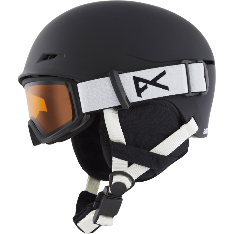 Anon Define helmet for kids in black with goggles