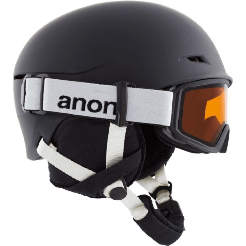 Anon Define helmet for kids in black with goggles