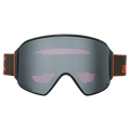 Front view of the Anon M4 Cylindrical Goggles in Fiesta Red, Perceive Sunny Onyx lens, unisex model