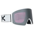 Main view of the Anon M4 Cylindrical Goggles in White, Perceive Sunny Onyx lens, unisex model