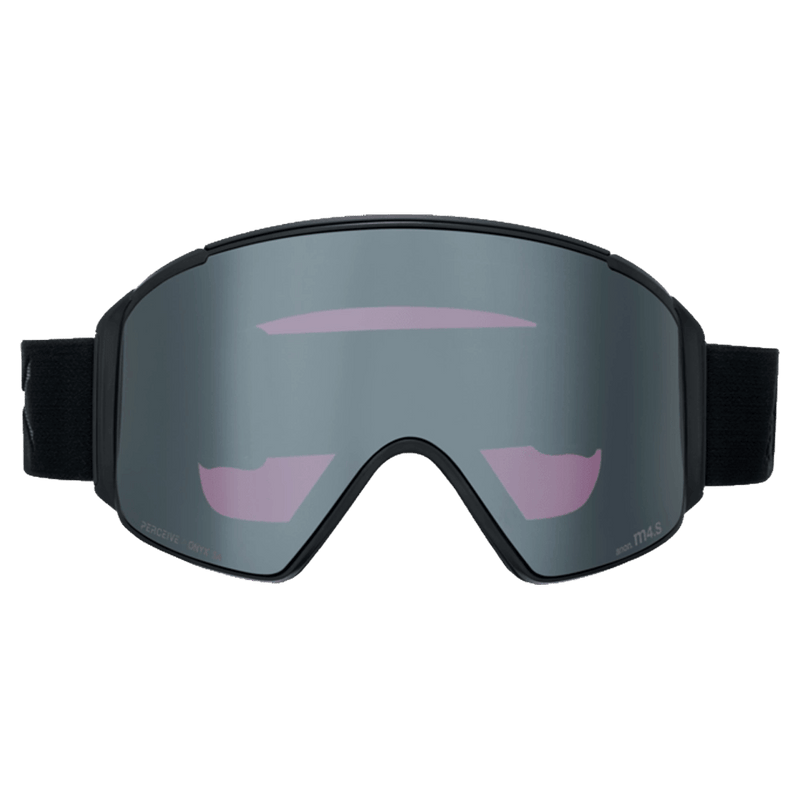 Front view of the Anon M4S Cylindrical Goggles in Smoke, Perceive Sunny Onyx lens, unisex model