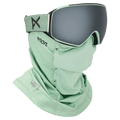 Face mask view of the Anon M4 Toric Goggles in Soft Sage, Perceive Sunny Onyx lens, unisex model