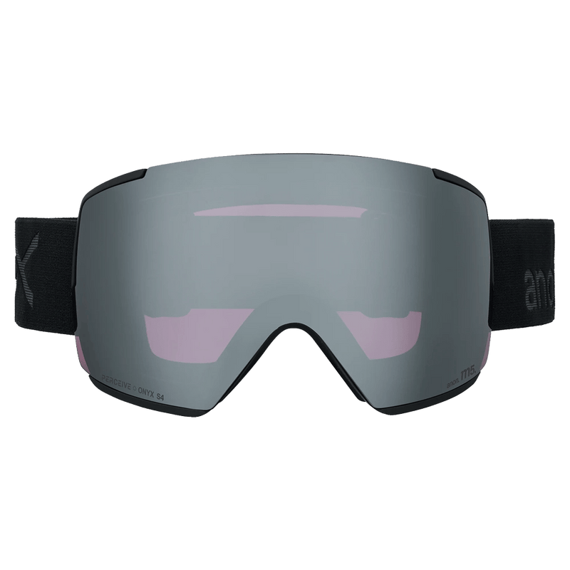 Front view of the Anon M5 Toric Low Bride Goggles in Smoke, Perceive Sun Onyx lens, unisex model