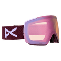 Main view of the Anon M5 Toric Goggles in Deep Cherry, Perceive Cloudy Pink lens, unisex model