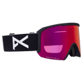 Main view of the Anon Nesa Goggles in Black, Perceive Sunny Red lens, unisex model