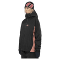 Side view of the Armade Ansel 2L Shell Jacket in Black and Faded Rose colourway, unisex's model