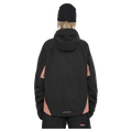 Back view of the Armade Ansel 2L Shell Jacket in Black and Faded Rose colourway, unisex's model