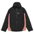 Main view of the Armade Ansel 2L Shell Jacket in Black and Faded Rose colourway, unisex's model