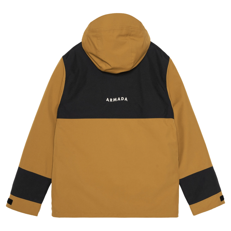 Back view of the Armada Bargs 2L Insulated Jacket in Dazzler colourway, unisex's model