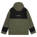Back view of the Armada Bargs 2L Insulated Jacket in Olive colourway, unisex's model