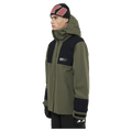 Side view of the Armada Bargs 2L Insulated Jacket in Olive colourway, unisex's model