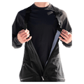 Chest view of the Armada Coveted 3L Bib in Black colourway, men's model