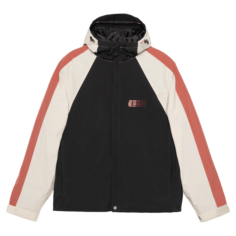 Main view of the Armada Gansett 2L Insulated Jacket in black, cream and faded rose colourway, unisex's model