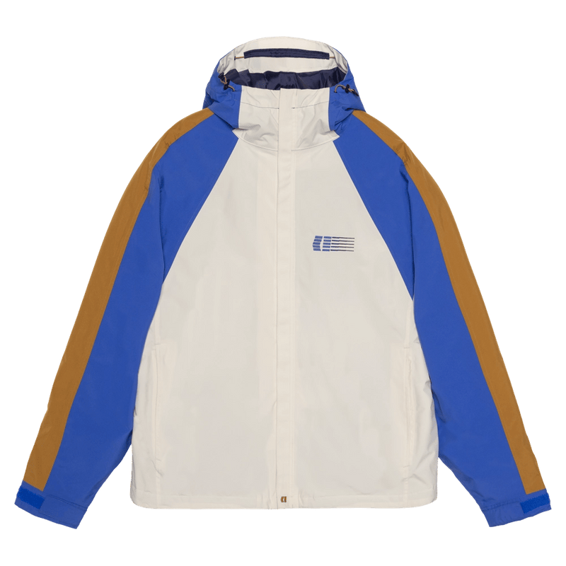Main view of the Armada Gansett 2L Insulated Jacket in cream, dazzler and golden brown colourway, unisex's model