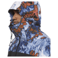 Hood view of the Armada Grands 3L Jacket in acid house and black colourway, men's model