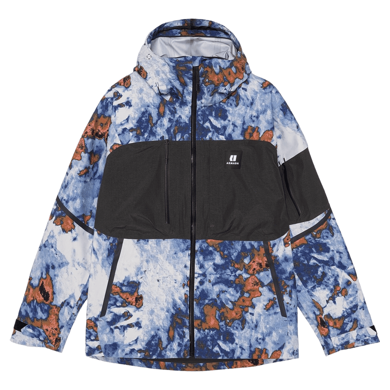 Main view of the Armada Grands 3L Jacket in acid house and black colourway, men's model