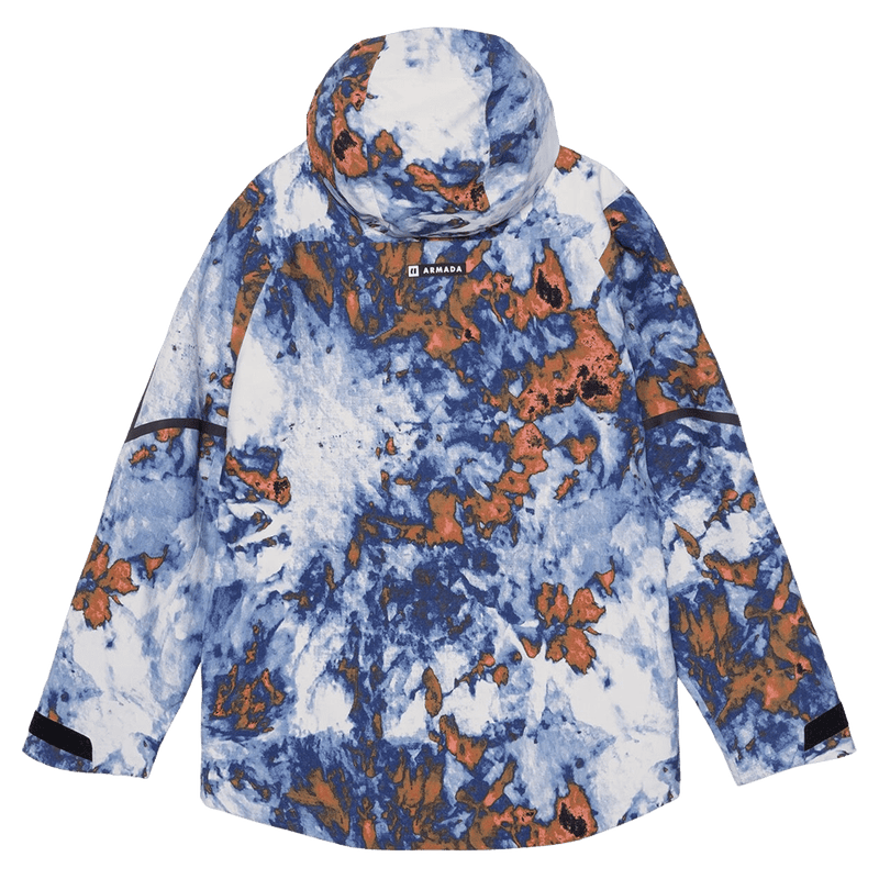 Back view of the Armada Grands 3L Jacket in acid house and black colourway, men's model