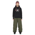 Full-body view of the Armada Icon Hoodie in Black colourway, unisex's model