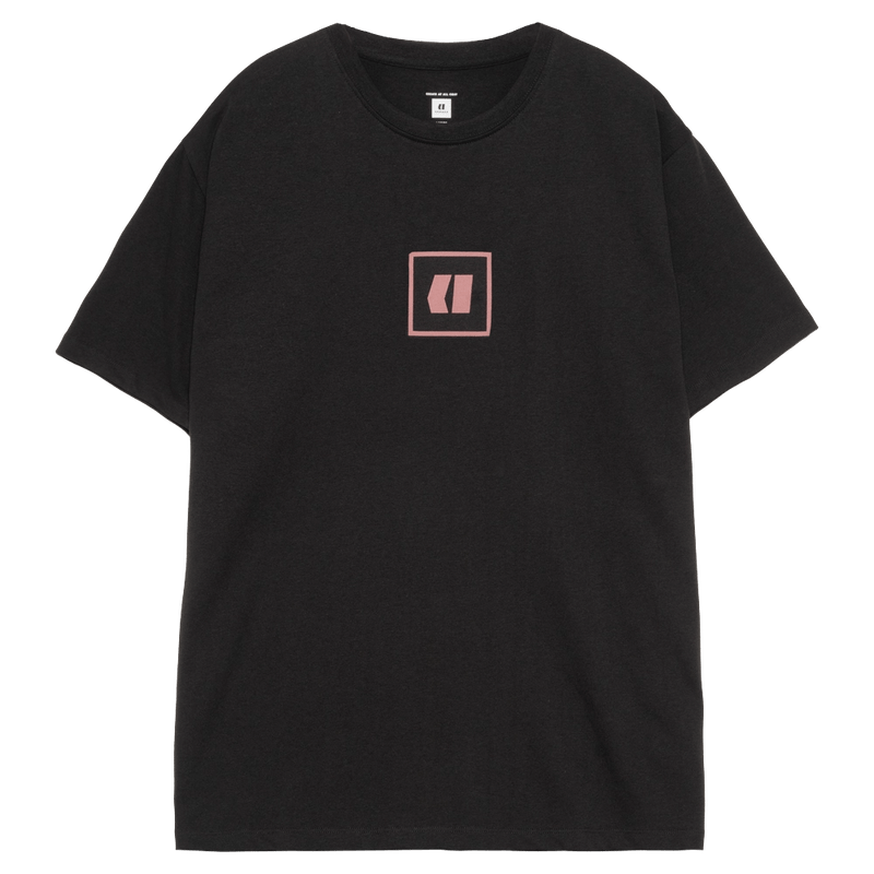 Main view of the Armada Icon Tee in Black colourway, unisex's model