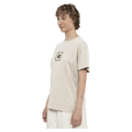 Side view of the Armada Icon Tee in Cream colourway, unisex's model