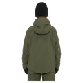 Back view of the Armada Kata 2L Jacket in Olive colourway, womens's model