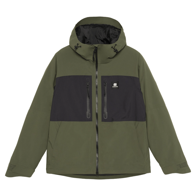 Main view of the Armada Kata 2L Jacket in Olive colourway, womens's model