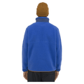 Back view of the Armada Kenlem Fleece Popover in Dazzler colourway, unisex's model