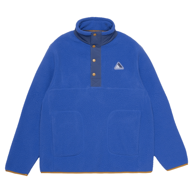 Main view of the Armada Kenlem Fleece Popover in Dazzler colourway, unisex's model