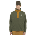 Front view of the Armada Kenlem Fleece Popover in Olive colourway, unisex's model