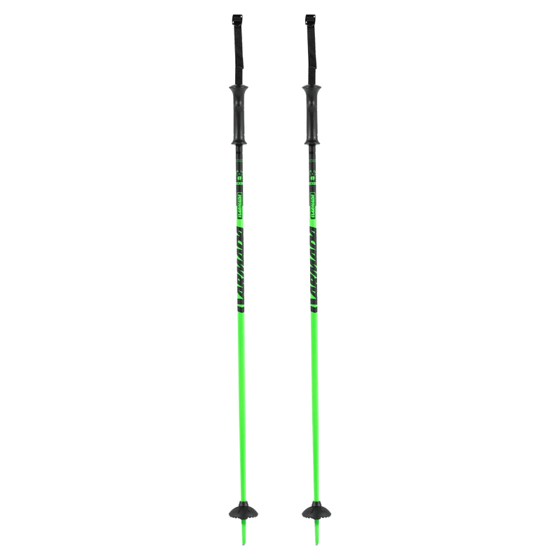 Main view of the Armada Legion Ski Poles in Lime colourway, kids model
