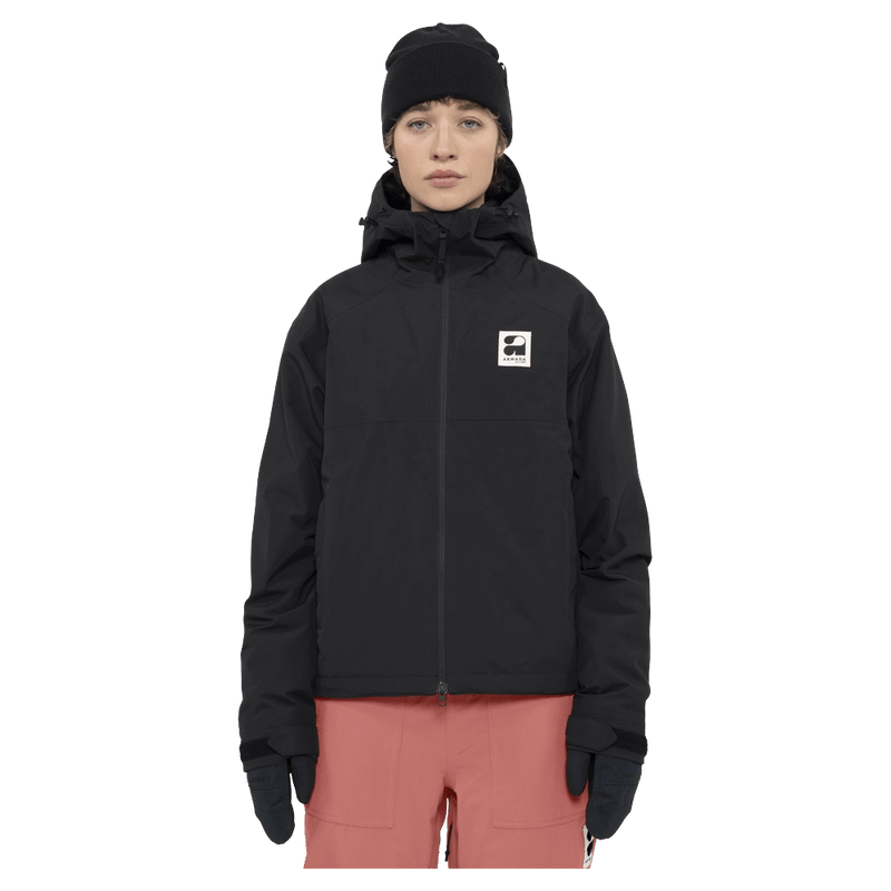Front view of the Armada Nylie 2L Insulated Jacket in Black colourway, women's model