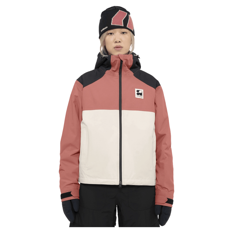 Front view of the Armada Nylie 2L Insulated Jacket in Faded Rose cream colourway, women's model
