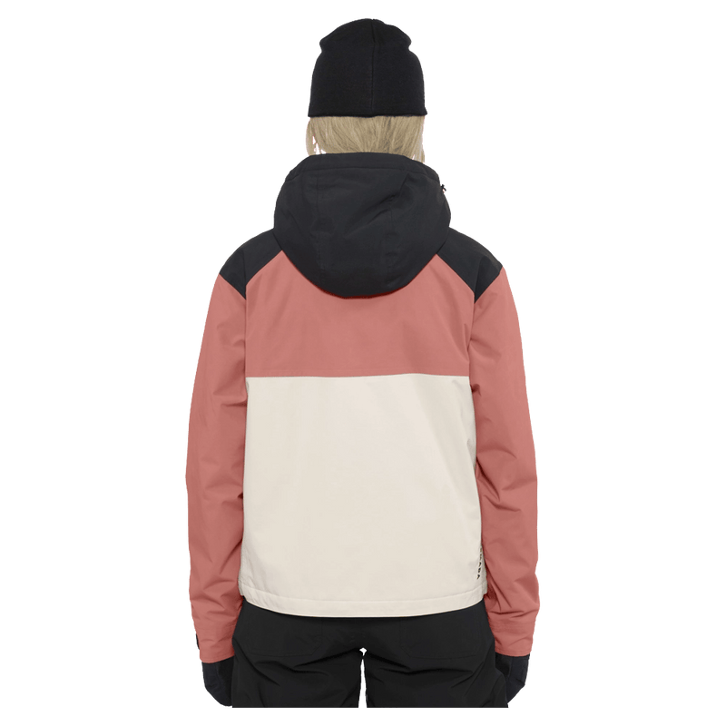 Back view of the Armada Nylie 2L Insulated Jacket in Faded Rose cream colourway, women's model