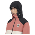 Hood view of the Armada Nylie 2L Insulated Jacket in Faded Rose cream colourway, women's model