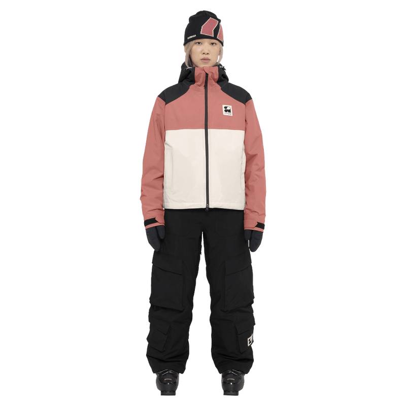 Full-body view of the Armada Nylie 2L Insulated Jacket in Faded Rose cream colourway, women's model