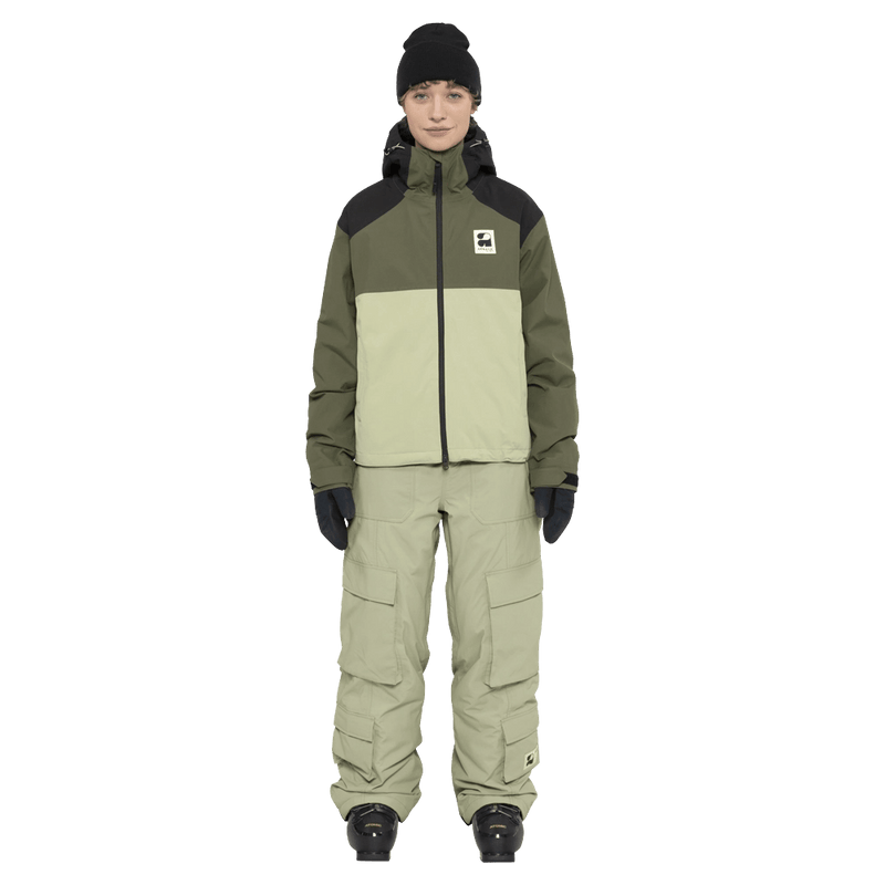 Full-body view of the Armada Nylie 2L Insulated Jacket in Olive colourway, women's model
