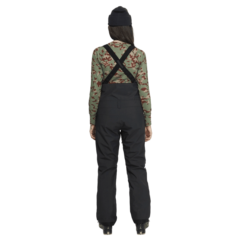 Back view of the Armada Pascore 2L Bib in Black colourway, women's model