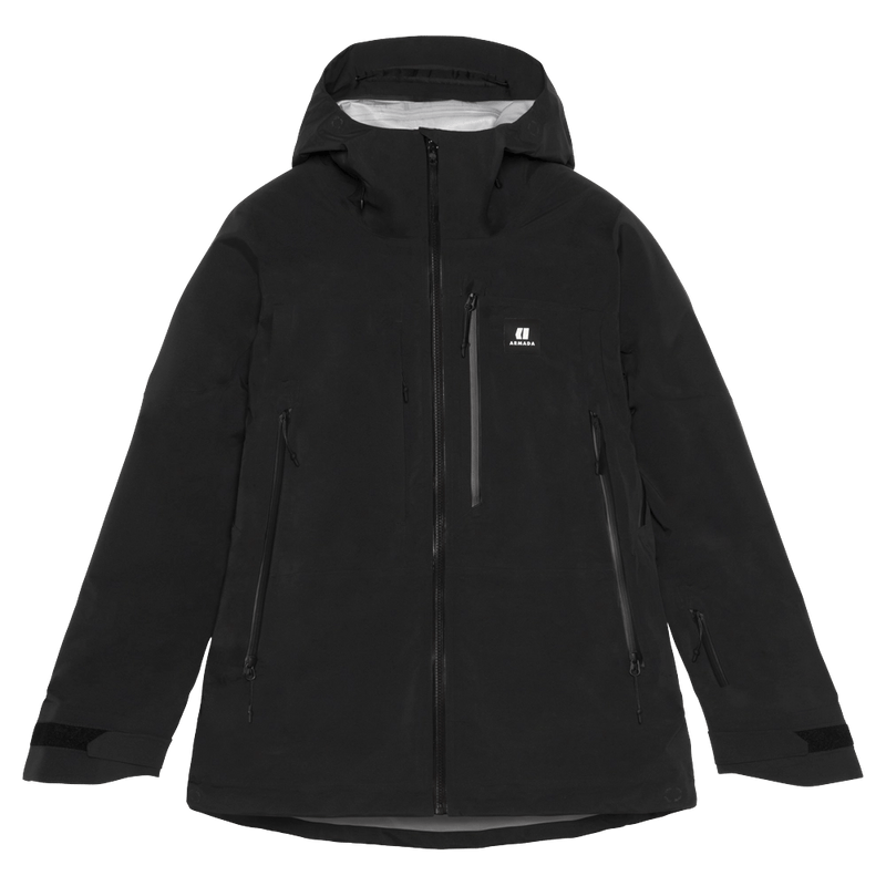 Main view of the Armada Pavara 3L Jacket in Black colourway, women's model
