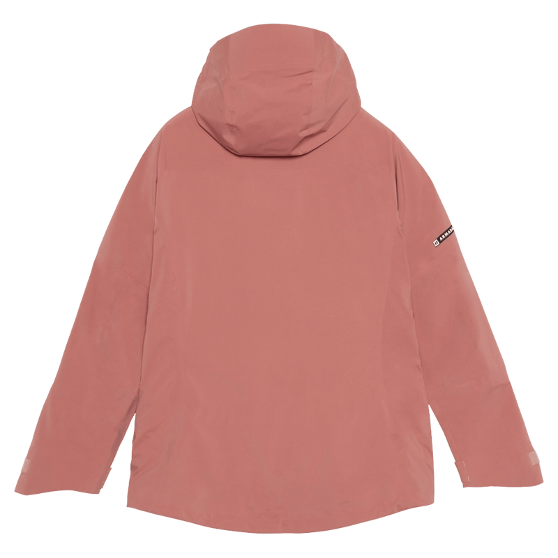 Back view of the Armada Pavara 3L Jacket in Faded Rose colourway, women's model