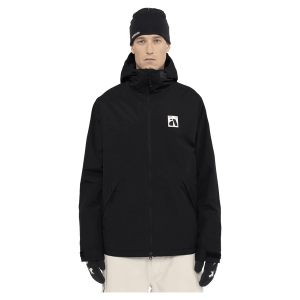 Front view of the Armada Reedy 2L Jacket in Black colourway, men's model