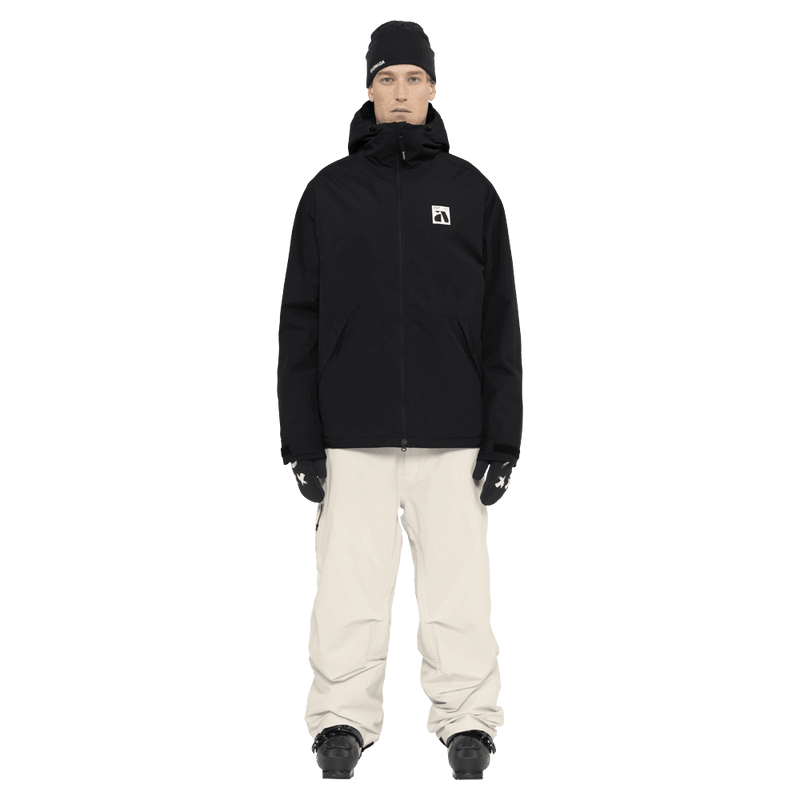 Full-body view of the Armada Reedy 2L Jacket in Black colourway, men's model