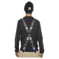 Back model view of the Armada Stage Suspenders in Black colourway, unisex's model