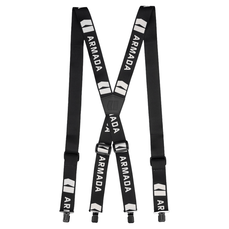 Main view of the Armada Stage Suspenders in Black colourway, unisex's model