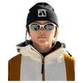Model view of the Armada Staple Beanie, black