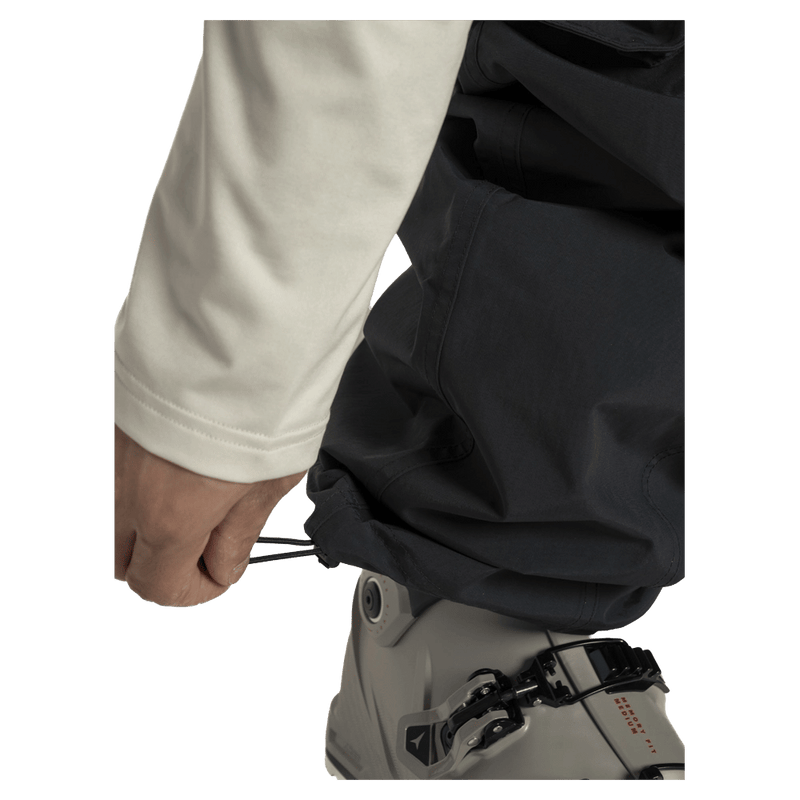 Gaiters view of the Armada Team Issue 2L Cargo Pant in Black colourway, men's model