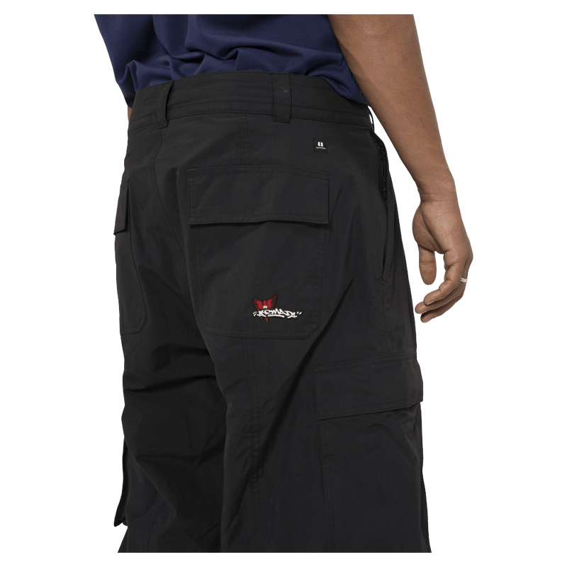 Back pocket view of the Armada Team Issue 2L Cargo Pant in Black colourway, men's model